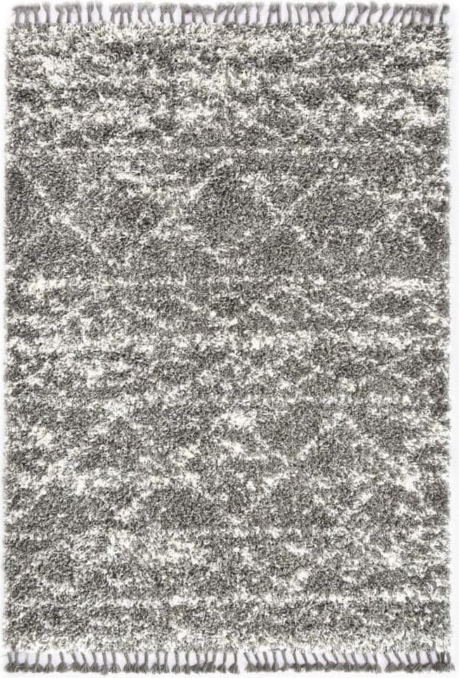 Vidaxl Koberec Berber s vysokým vlasem PP šedo-béžový 120 x 170 cm - obrázek 1