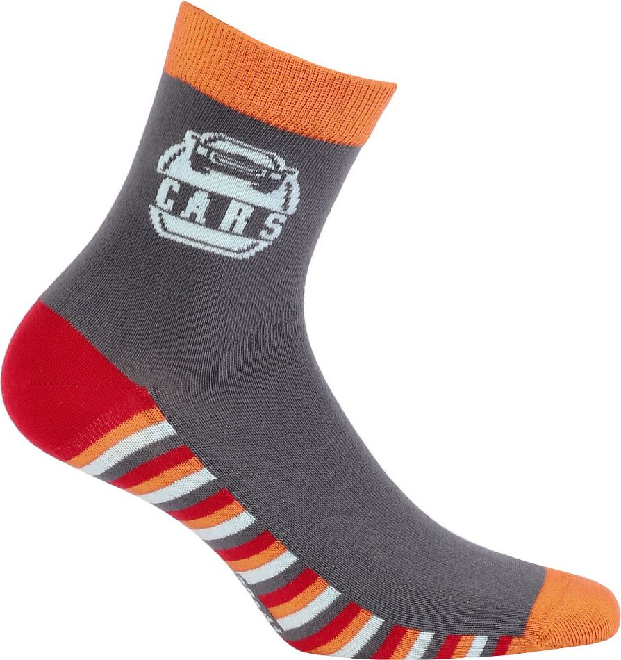 Vzorované ponožky WOLA CARS šedé Velikost: 39-41 - obrázek 1
