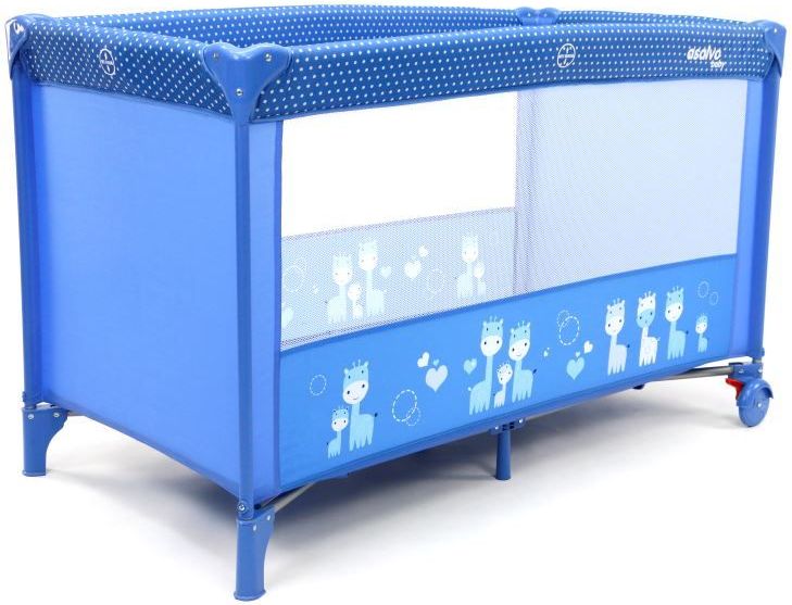 Asalvo BASIC cestovní postýlka giraffes blue - obrázek 1