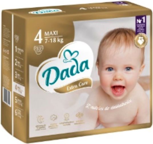 5x Plenky DADA Extra Care vel. 4 (165ks) + Vlhčené ubrousky ZDARMA - obrázek 2