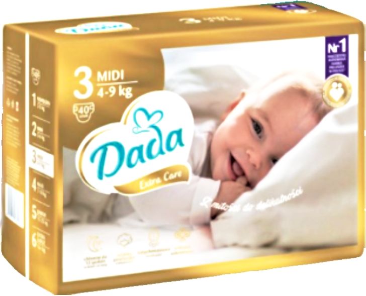 Plenky DADA Extra Care 5x vel. 3 (200ks) + ubrousky ZDARMA - obrázek 2