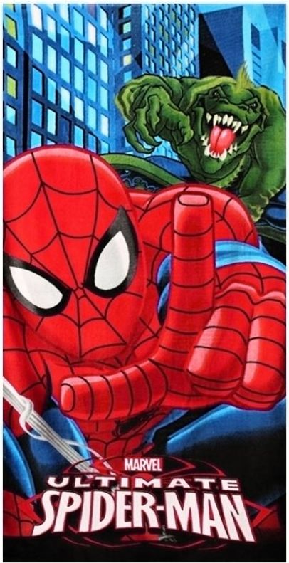 Setino · Bavlněná plážová osuška Spiderman a ještěr Lizard - 100% bavlna - 70 x 140 cm - obrázek 1