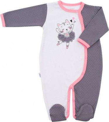 Kojenecký bavlněný overal New Baby Ballerina, Růžová, 62 (3-6m) - obrázek 1