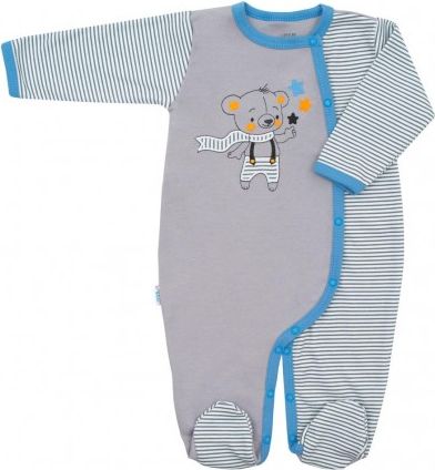 Kojenecký bavlněný overal New Baby Lucky Bear, Modrá, 68 (4-6m) - obrázek 1