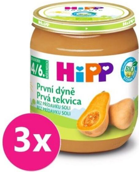3x HiPP BIO První dýně (125 g) - zeleninový příkrm - obrázek 1
