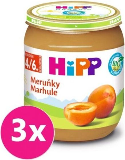 3x HiPP BIO s meruňkami (125 g) - ovocný příkrm - obrázek 1