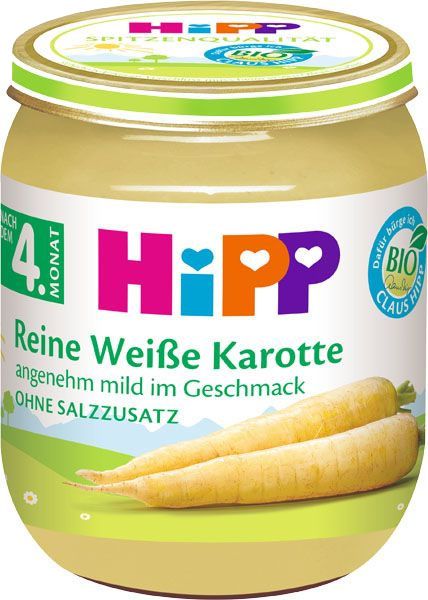 3x HIPP BIO Bílá bezlepková mrkev, 125 g - zeleninový příkrm - obrázek 2