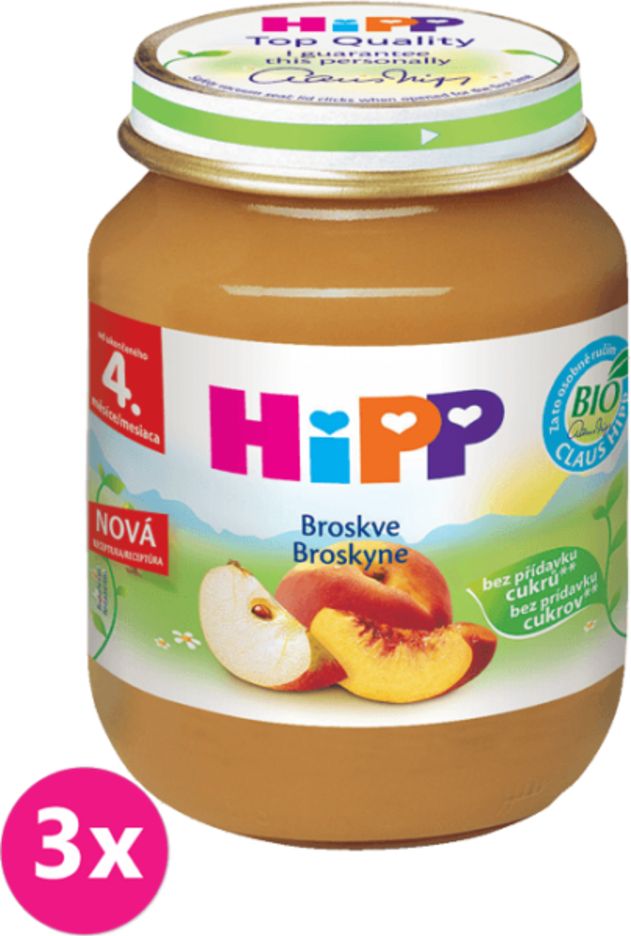 3x HiPP broskvový (125 g) - ovocný příkrm - obrázek 1