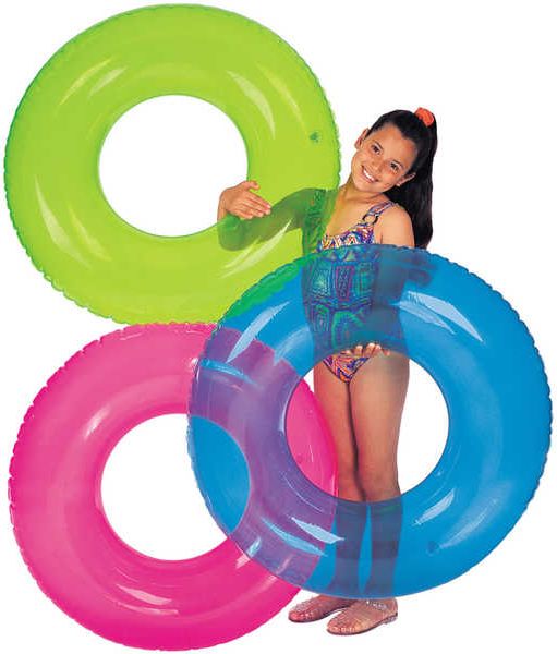 INTEX Kruh plavací 76cm nafukovací kolo transparentní do vody 3 barvy 59260 - obrázek 3