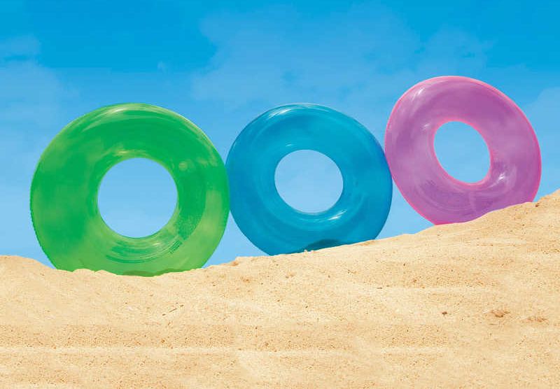 INTEX Kruh plavací 76cm nafukovací kolo transparentní do vody 3 barvy 59260 - obrázek 4