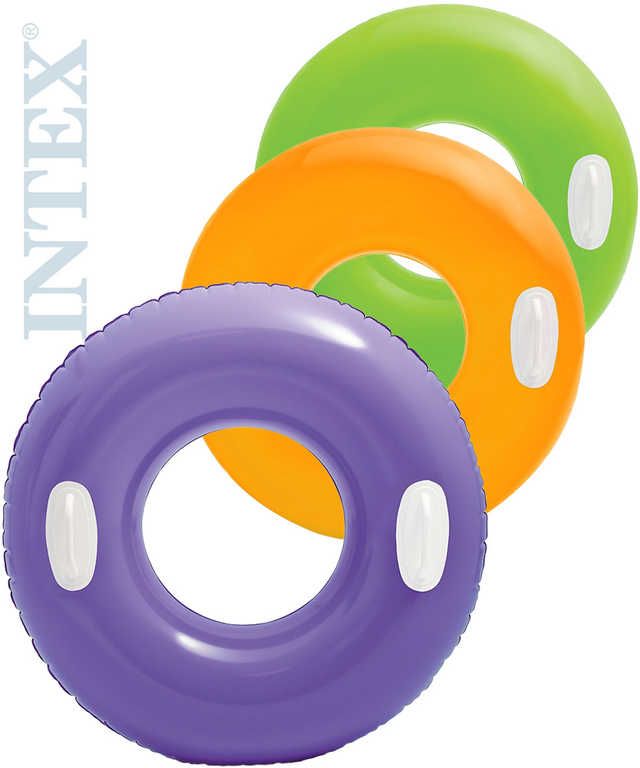 INTEX Kruh s úchyty HI GLOSS 76 cm NAFUKOVACÍ KOLO do vody 3 barvy - obrázek 1