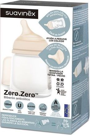 Suavinex Zero Zero Kojenecká láhev S 0m+ 180 ml 1 ks - obrázek 4