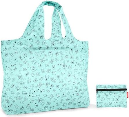 Reisenthel Plážová taška , Kočička a pejsek, zelená | mini maxi beachbag kids - obrázek 1