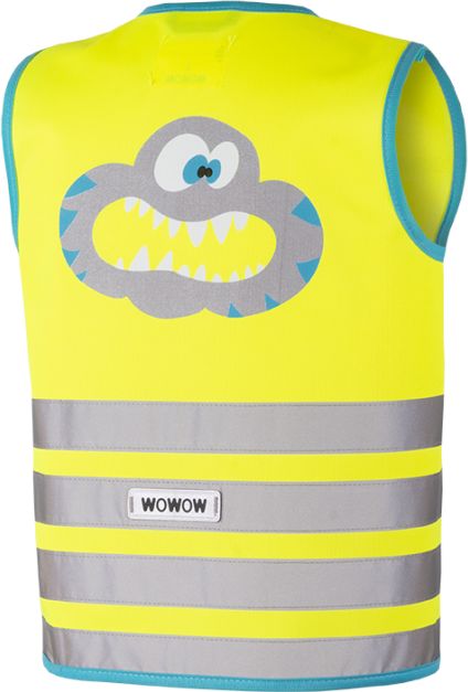 WOWOW Dětská reflexní vesta CRAZY MONSTER YELLOW velikost: L (šířka 52 cm, délka 54 cm) doporučeno pro 10 a více let. - obrázek 1