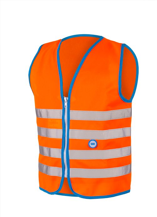 WOWOW Dětská reflexní vesta FUN JACKET ORANGE velikost: M (šířka 44 cm, délka 51 cm) doporučeno pro 7 -9 let. - obrázek 1