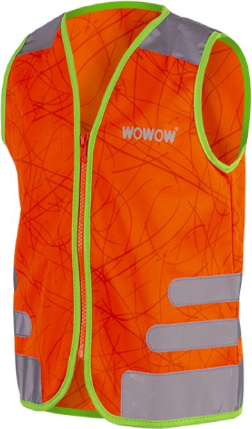 WOWOW Dětská Reflexní vesta NUTTY JACKET ORANGE velikost: M (šířka 44 cm, délka 51 cm) doporučeno pro 7 -9 let. - obrázek 2