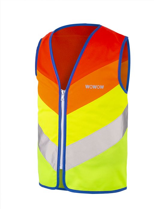 WOWOW Dětská reflexní vesta RAINBOW JACKET RED COMBO velikost: S (šířka 40 cm, délka 45 cm) doporučeno od 4 do 6 let. - obrázek 2