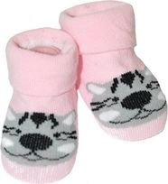 Ponožky kojenecké bavlna - TYGŘÍK růžové - 12-24měs. - obrázek 1