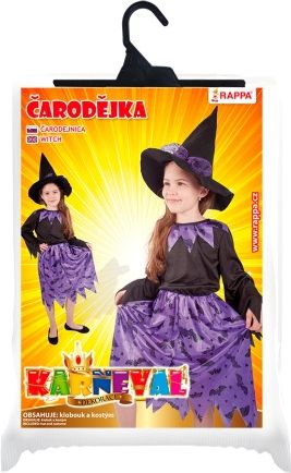 Karnevalový kostým čarodějnice fialová vel. S - obrázek 4