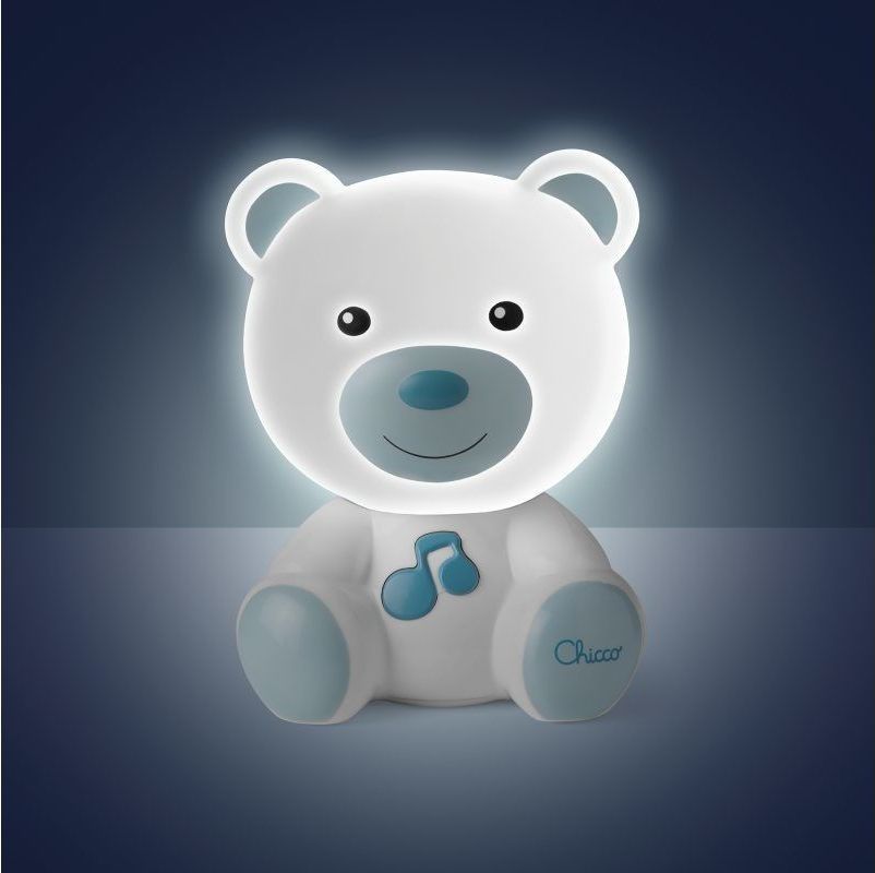 Chicco Noční světélko hudební Medvídek modré 0m+ - obrázek 1