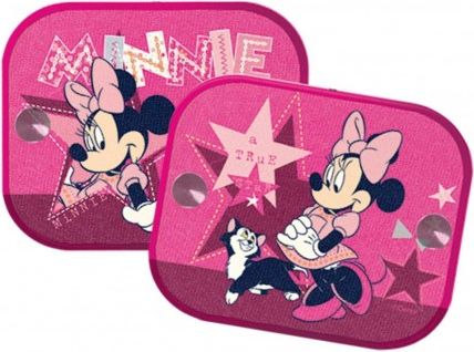 Stínítka do auta 2 ks v balení Minnie Mouse růžová, Růžová - obrázek 1