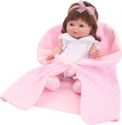 Luxusní dětská panenka-miminko Berbesa Monika 35cm, Růžová - obrázek 1