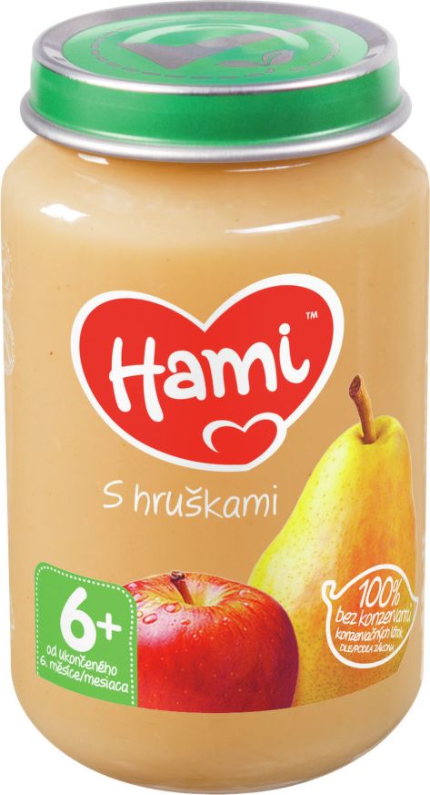Hami ov. příkrm s hruškami 200g 6M - balení 6 ks - obrázek 1