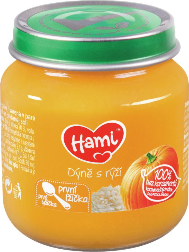 Hami příkrm Dýně s rýží 125g - balení 6 ks - obrázek 1
