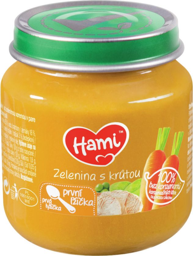 Hami příkrm zelenina s krůtou 125g 4M - balení 6 ks - obrázek 1