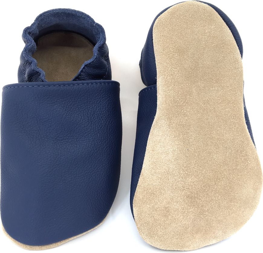 Kožené barefoot capáčky BaBice Tmavě modré BA-003 Velikost: 17 - obrázek 2