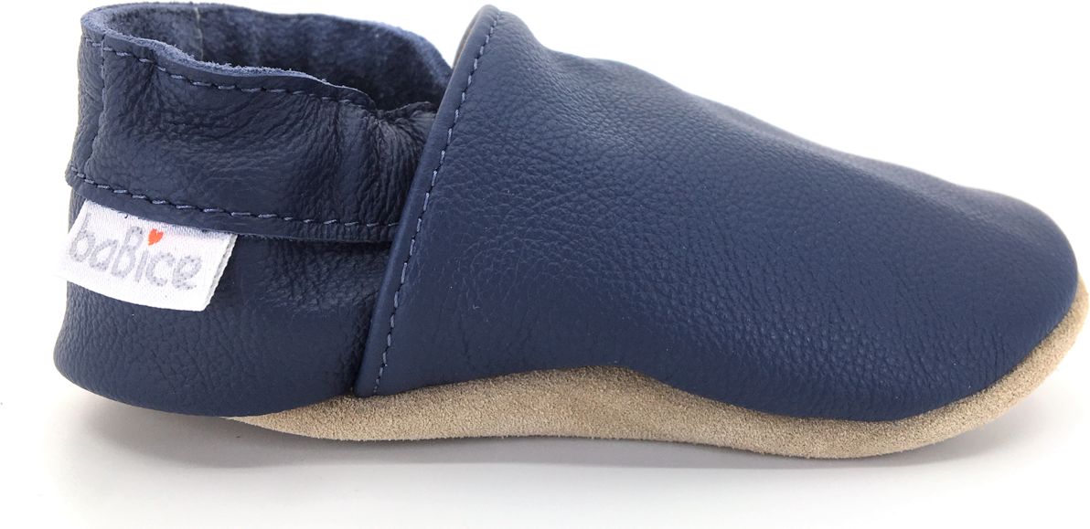 Kožené barefoot capáčky BaBice Tmavě modré BA-003 Velikost: 17 - obrázek 3