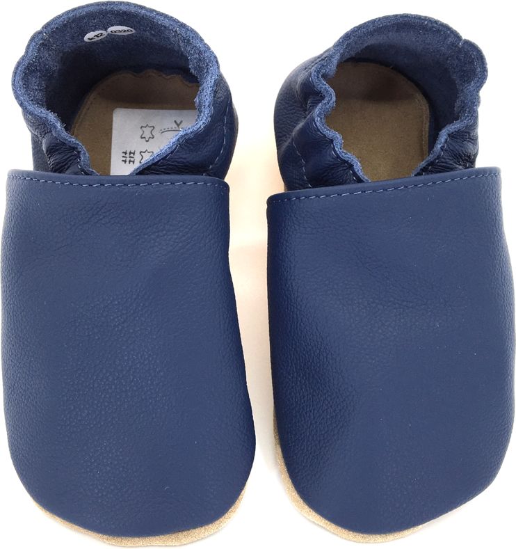 Kožené barefoot capáčky BaBice Tmavě modré BA-003 Velikost: 17 - obrázek 4