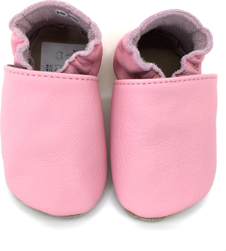 Kožené barefoot capáčky BaBice Růžové BA-057 Velikost: 17 - obrázek 2