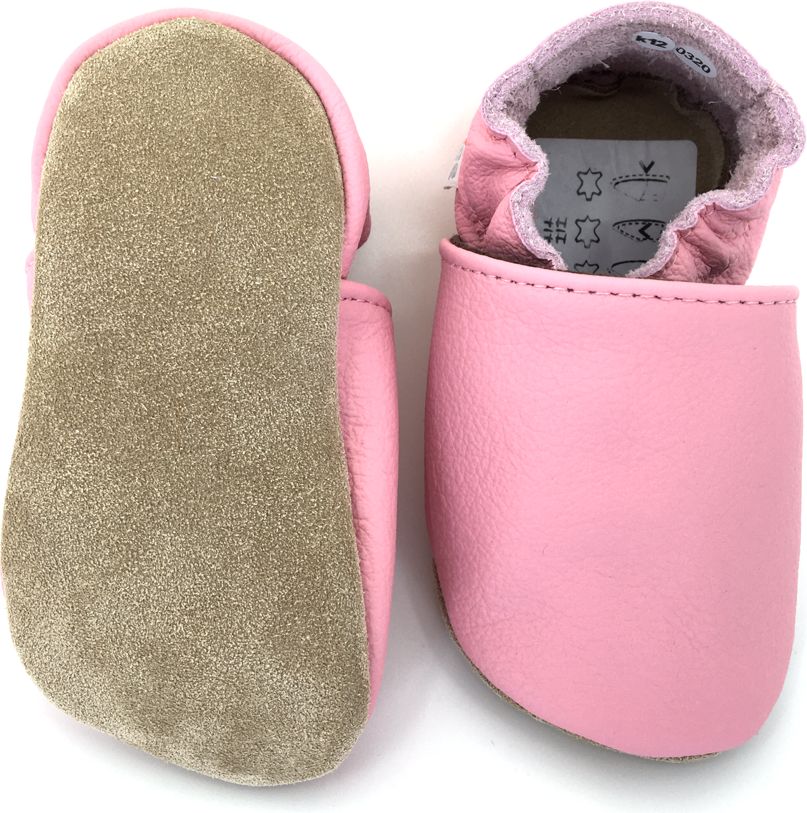 Kožené barefoot capáčky BaBice Růžové BA-057 Velikost: 17 - obrázek 3