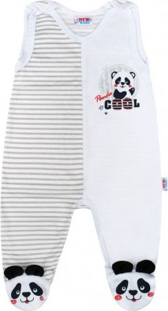 Kojenecké dupačky New Baby Panda, Šedá, 56 (0-3m) - obrázek 1