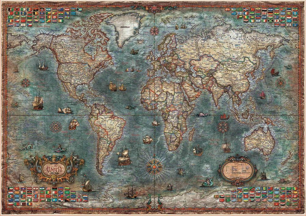 Educa Puzzle 8000 dílků Antique World Map - obrázek 1