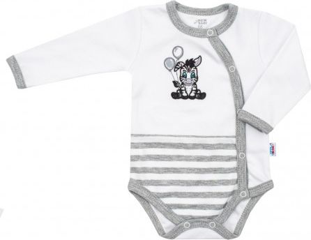 Kojenecké bavlněné celorozepínací body New Baby Zebra exclusive, Bílá, 62 (3-6m) - obrázek 1