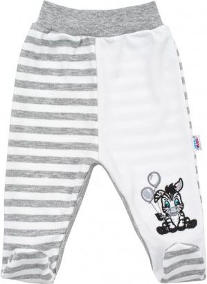 Kojenecké bavlněné polodupačky New Baby Zebra exclusive, Bílá, 56 (0-3m) - obrázek 1