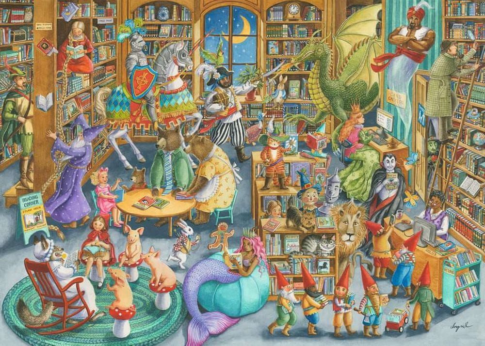 Ravensburger Puzzle 1000 dílků A Night at the Library - obrázek 1
