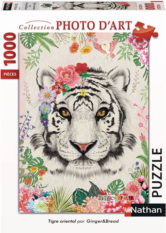 Nathan Puzzle 1000 dílků Oriental Tiger - obrázek 1