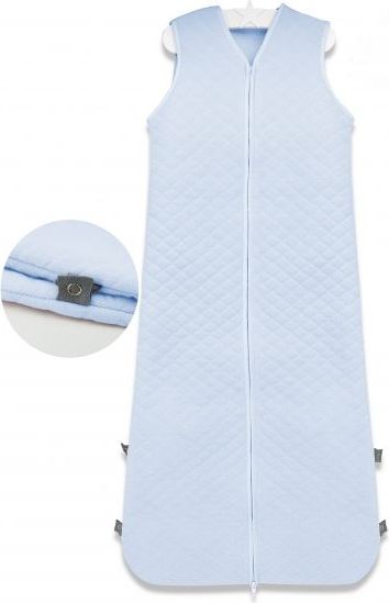 Baby Nellys Spací vak Velvet prošívaný (85 - 106 cm) - modrý - obrázek 1