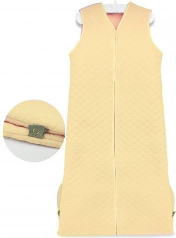 Baby Nellys Spací vak Velvet prošívaný (85 - 106 cm) - meruňkový - obrázek 2