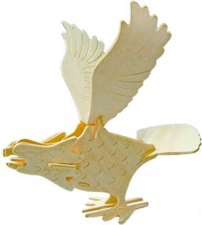 Woodcraft construction kit Woodcraft Dřevěné 3D puzzle sokol - obrázek 2