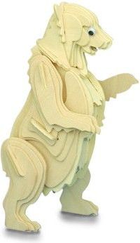 Woodcraft construction kit Woodcraft Dřevěné 3D puzzle zvířata medvěd Grizzly - obrázek 1