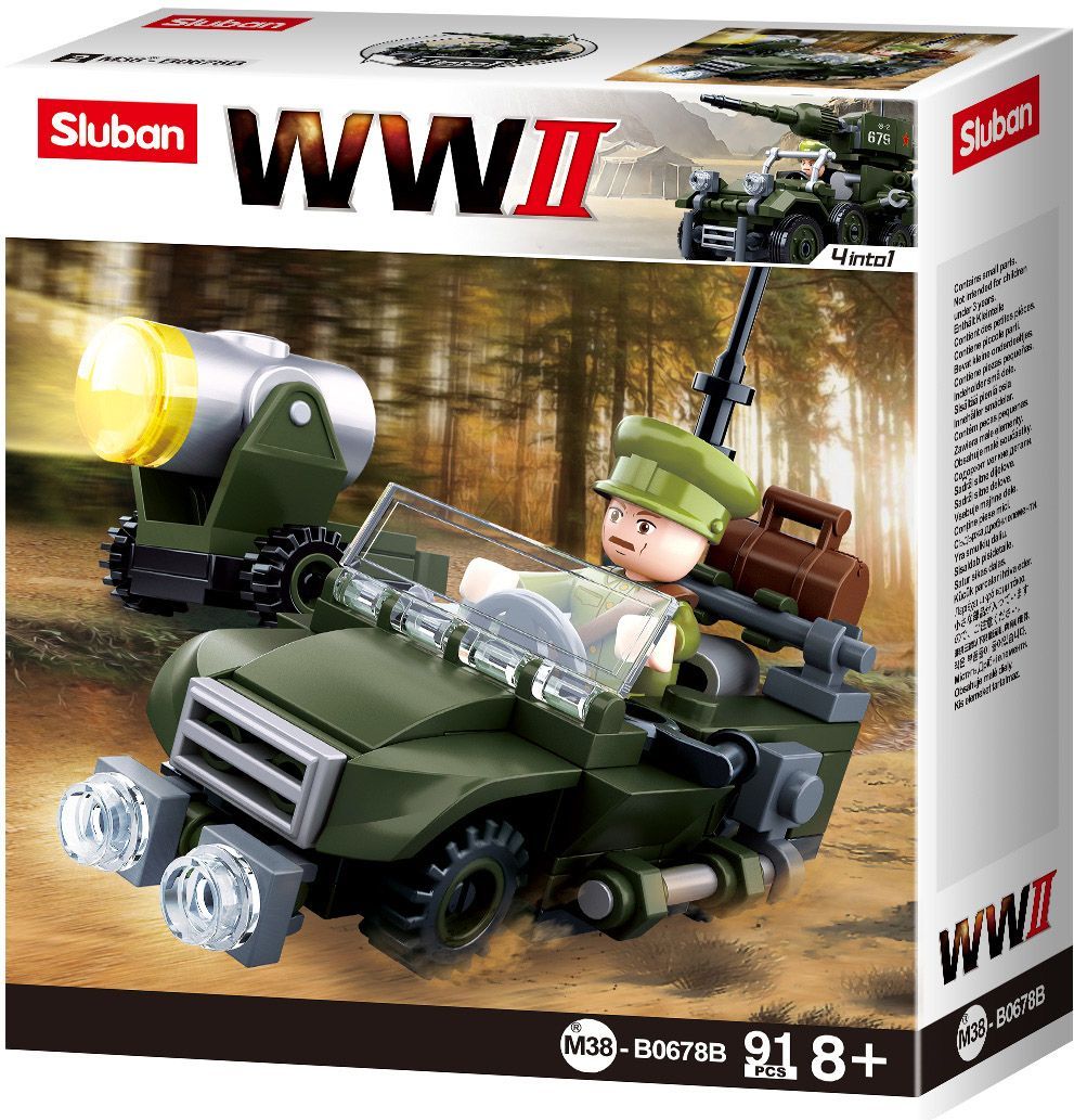 Sluban WWII M38-B0678B 4into1 Hlídkový Jeep - obrázek 1