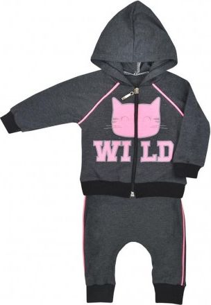 2-dílná kojenecká souprava Koala Wild šedo růžová, Růžová, 68 (4-6m) - obrázek 1