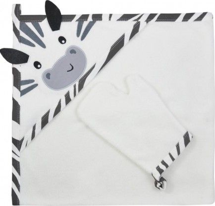 Dětská osuška s žínkou Koala Happy Zebra white, Bílá - obrázek 1