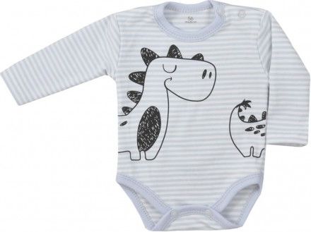 Kojenecké body s dlouhým rukávem Koala Magic Animals modré dino, Modrá, 74 (6-9m) - obrázek 1
