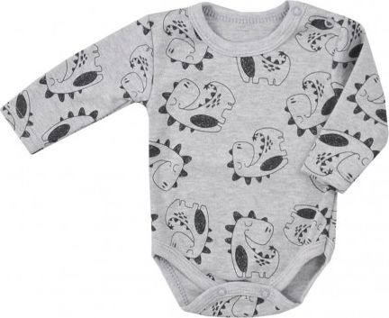 Kojenecké body s dlouhým rukávem Koala Magic Animals šedé dino, Šedá, 80 (9-12m) - obrázek 1