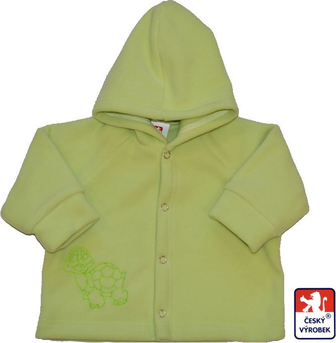 Dětská fleece bundička, zelená s Želvičkou, Dětský svět, vel.56 - obrázek 1